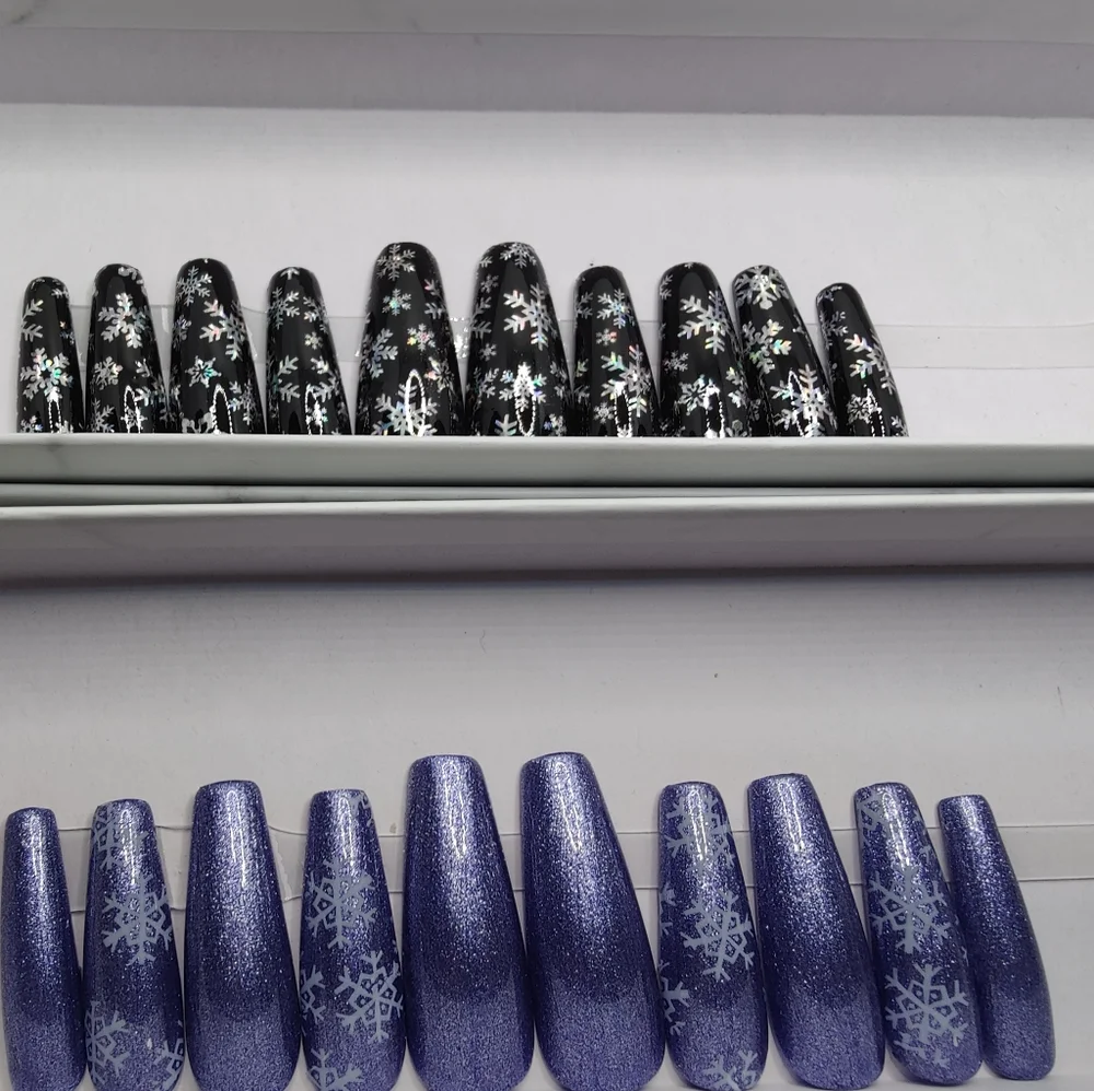 Lot of 4 size medium nails long ballerina